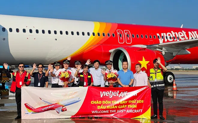 Năm mới, khí thế mới, Vietjet đón chào tàu bay thứ 105