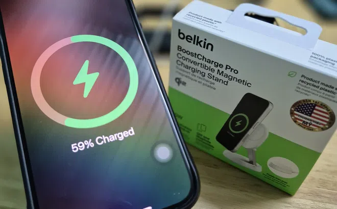 Belkin BoostCharge Pro Qi2 - Đế sạc không dây Qi2 nhỏ gọn, hoàn hảo cho iPhone