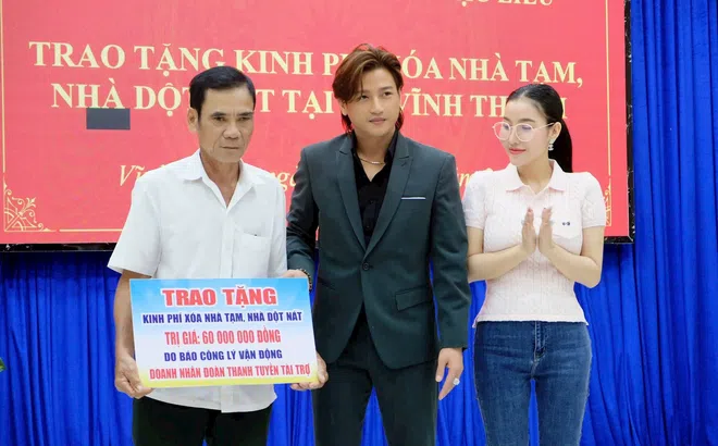 Vợ chồng Á hậu, Doanh nhân Đoàn Thanh Tuyền - ca sĩ Đỗ Minh Quân tới tận Nông Cống - Thanh Hóa cứu trợ bà con sau bão số 10