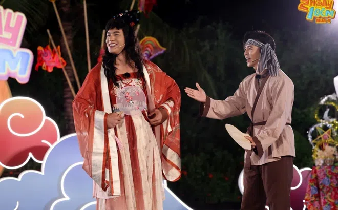 2 ngày 1 đêm: Steven Nguyễn và Đỗ Nhật Hoàng hóa thân thành chú Cuội - Hằng Nga