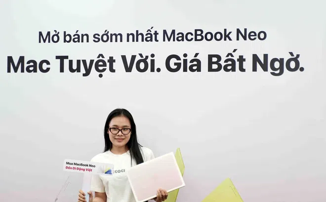 Di Động Việt trả hàng sớm, mở bán chính thức MacBook Neo, tổng ưu đãi đến 5 triệu đồng