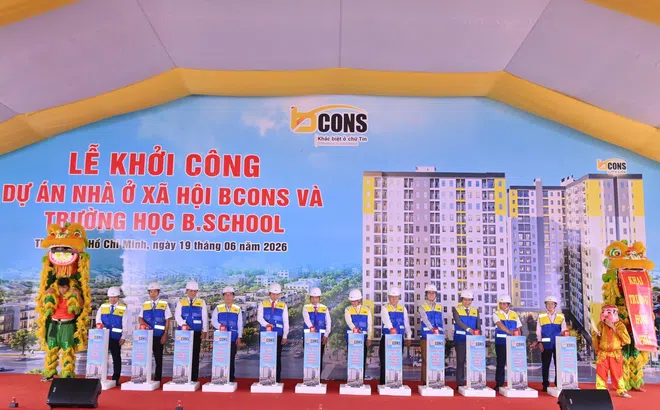 Bcons khởi công dự án nhà ở xã hội và trường học B.School