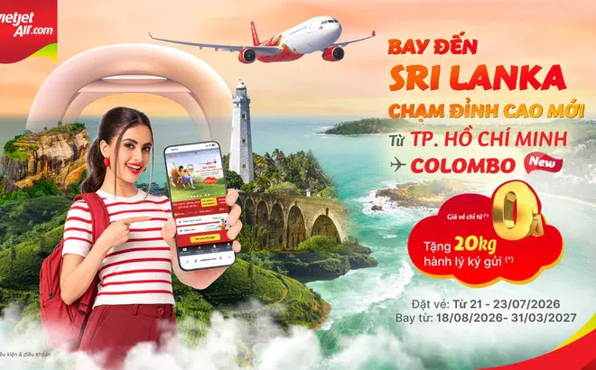 Cùng Vietjet khám phá Sri Lanka, tận hưởng giá vé chỉ từ 0 đồng cùng 20kg hành lý miễn phí