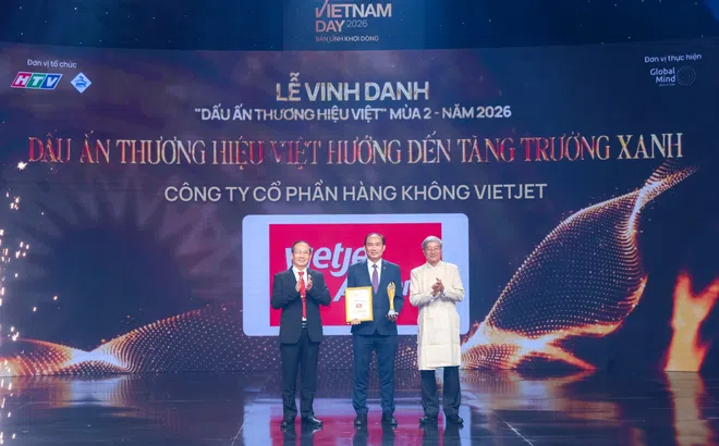 Vietjet được vinh danh “Dấu ấn Thương hiệu Việt hướng tới tăng trưởng xanh”
