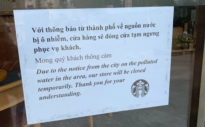 Starbucks tạm ngừng hoạt động một loạt cửa hàng tại Hà Nội do nguồn nước ô nhiễm