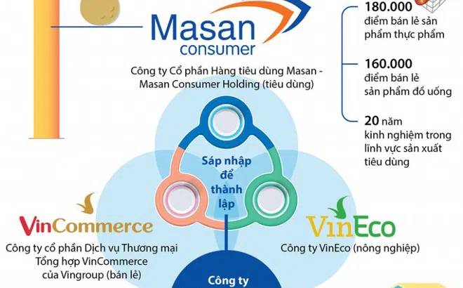 Các thông số của Masan, VinCommerce và VinEco trước khi sáp nhập