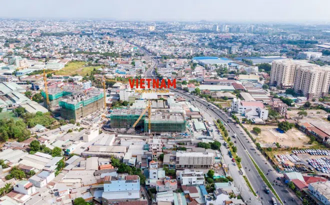 Tiến độ xây dựng dự ánn OPal Boulevard Phạm Văn Đồng của Đất Xah Group tháng 2/2020