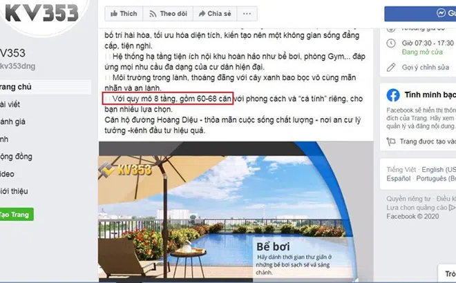 Chủ đầu tư kê khống tầng, cho thuê căn hộ ảo