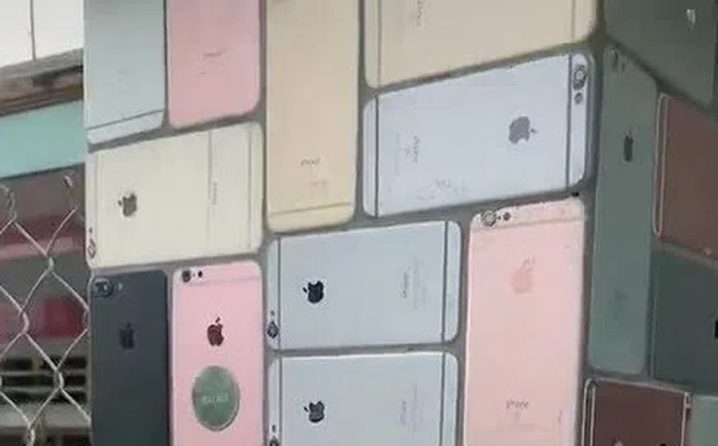 Người Việt ốp hàng rào bằng vỏ iPhone