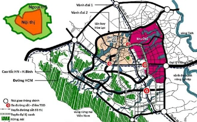 Soi quy hoạch hệ thống giao thông “khủng” tại đô thị vệ tinh lớn nhất Thủ đô