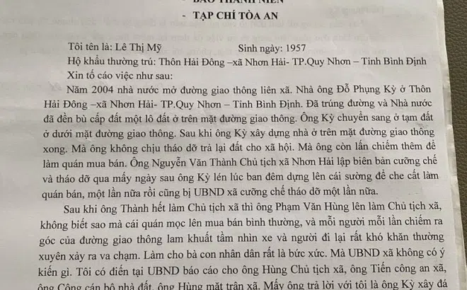 Quy Nhơn: Người dân nghi ngờ chính quyền xã lập hồ sơ khống nhằm hợp thức hóa đất công